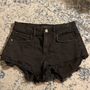 Black Jean Shorts